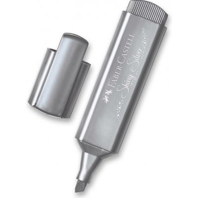 Faber-Castell 154661 Zvýrazňovač Textliner 46 Metallic metalický stříbrný – Zboží Mobilmania