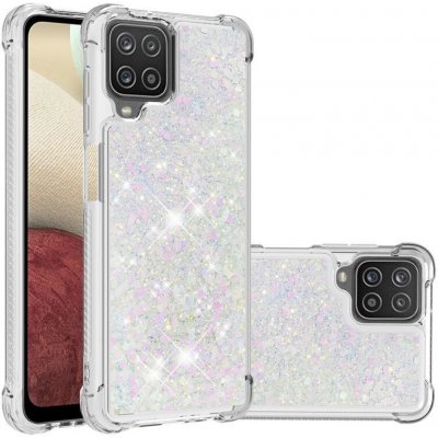 Pouzdro Glitter přesépací gelové Samsung Galaxy A12/M12 - stříbrné