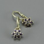 Zlatnictví U Kostela dětské zlaté náušnice fialové kytičky 2152 – Zboží Mobilmania