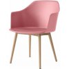 Jídelní židle &Tradition Rely HW76 s područkami oak / soft pink