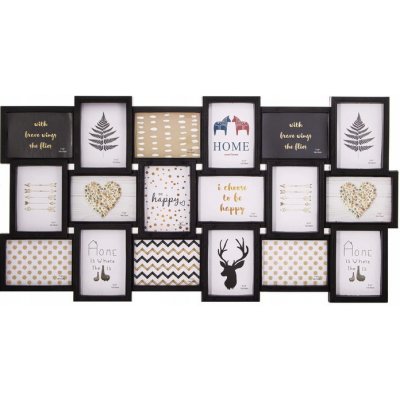 Fotorámeček na 18 fotek, 101x52 cm, černý SPRINGOS PANORAMA – Zboží Živě