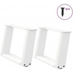 Omaxi 314017 Nohy konferenčního stolku ve tvaru U 2 ks bílé 40 x 30-31 cm ocel – Zboží Dáma