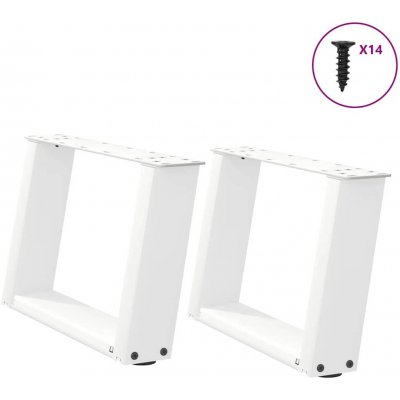 Omaxi 314017 Nohy konferenčního stolku ve tvaru U 2 ks bílé 40 x 30-31 cm ocel – Zboží Dáma