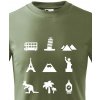 Dětské tričko dětské tričko Cestování, Military 69