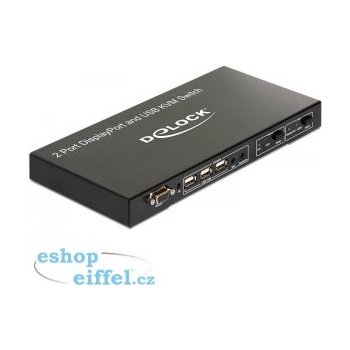 Delock 11367 2:1 Displayport KVM Switch s USB a Audio, pro PC a Mac,včetně kabeláže