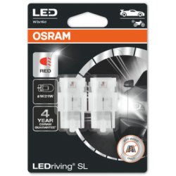 Osram LED W21W 7505DRP-02B RED 12V 1,4W W3x16d