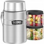 Thermos Termoska na jídlo se dvěma nádobami Stainless King 1390 ml stříbrná – Hledejceny.cz
