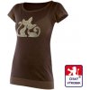 Dámská Trička Bambusové tričko prodloužené cats hnědá