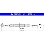 24.3727-0213.2 ATE Tazne lanko, parkovaci brzda | Zboží Auto
