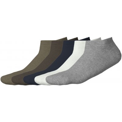 esmara Men s BIO bavlnou 5 párů bílá šedá zelená navy modrá – Zboží Mobilmania