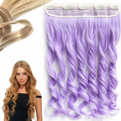 Girlshow Clip in pás vlasů lokny 55 cm světle fialová odstín Light Purple – Zbozi.Blesk.cz