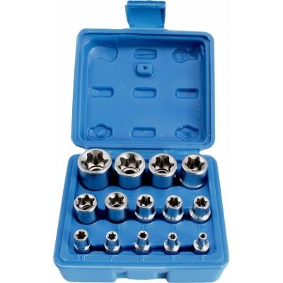Satra S-P14ES Nástrčné hlavice 1/4", 3/8" a 1/2" TORX-E,E4-E24, sada 14 ks – Zboží Mobilmania