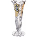 Broušená váza, Zlatá, Royal Crystal, 20,5 cm – Zboží Dáma