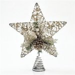 Eurolamp Hvězda na špičku vánočního stromku zlatá 30,5 cm – Hledejceny.cz