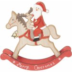 Dřevěná dekorace Santa na koni 22*22*5 cm – Hledejceny.cz