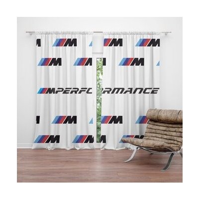 Sablio Závěs MPERFORMANCE bílý vzor: 2ks 140x250cm – Hledejceny.cz