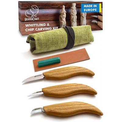 BeaverCraft řezbářská sada Starter Chip and Whittle Knife Set – Zboží Mobilmania