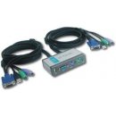 D-Link DKVM-2KU 2-Port KVM+USB Switch, Built-in 1.8m cables