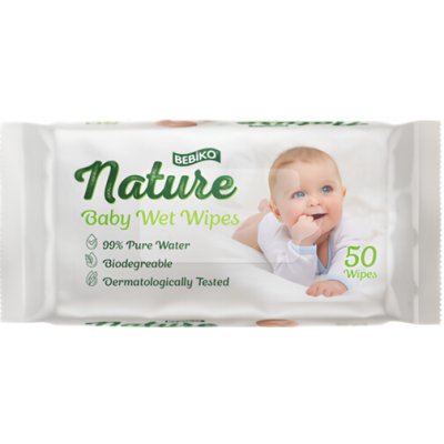 Bebiko Dětské vlhčené ubrousky Natur Water 50 ks – Hledejceny.cz