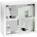 Wenko Dvouúrovňová lékárnička s klíči závěsná lékárnička 25 x 12 x 25 cm – Zboží Dáma