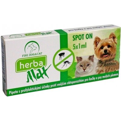 Herba MAX Spot-on Dog+Cat 5x1ml – Zboží Mobilmania