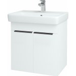 DŘEVOJAS skříňka s umyvadlem Q DVEŘOVÉ Q SZD2 60 L01 Bílá vysoký lesk – Zboží Dáma