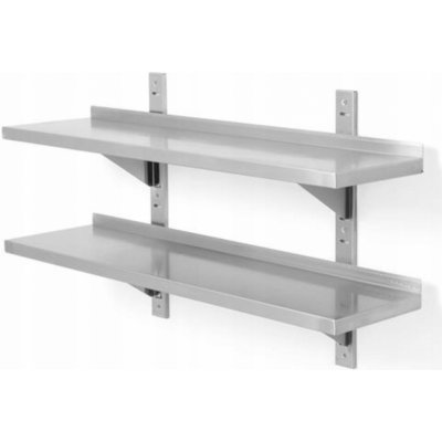 Gastrofans Police závěsná výškově nastavitelná, dvoupatrová, 2-konzole, 1000x400x600 mm, 1000x400x(H)600mm – Zbozi.Blesk.cz