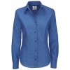 Dámská košile B&C dámská košile Oxford s dlouhým rukávem modrá