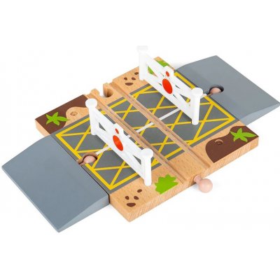 Bigjigs Rail Dřevěné autodráhy železniční přejezd s brankami – Zboží Dáma