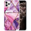 Pouzdro a kryt na mobilní telefon Apple PROTEMIO 17924 GEOMETRIC ART TPU Ochranný kryt Apple iPhone 11 Pro MARBLE PURPLE