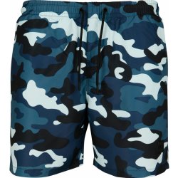 Urban Classics Camo Swim Shorts camo navy modré