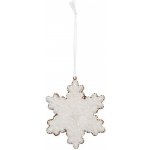 Clayre & Eef Závěsná dekorace perníková vločka Frosted Ginger - 9*1*10 cm – Hledejceny.cz
