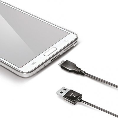 Datový USB kabel CELLY s konektorem microUSB, černý – Zbozi.Blesk.cz