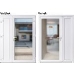 Soft Dvoukřídlé vchodové 3/3 sklo Krizet + panel Bílá/bílá pravé 130 x 200 cm – Hledejceny.cz