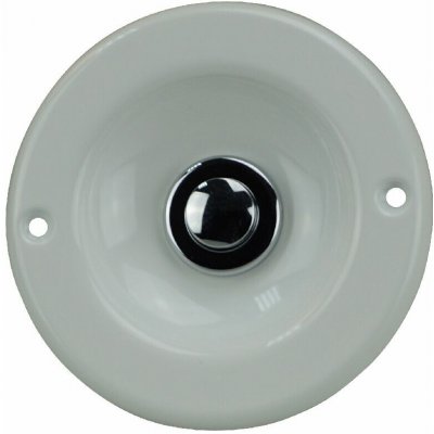 64145 Miskové tlačítko KS 2077 WS SI, chrom - bílá – Zboží Živě