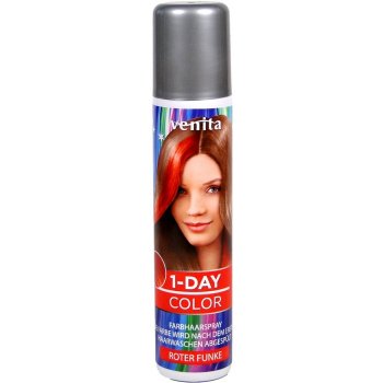 1-day Color barevný spray na vlasy červená 50 ml