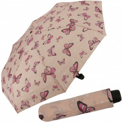 Derby Hit Mini Butterfly dámský skládací deštník růžový – Zboží Mobilmania