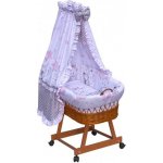 Scarlett Proutěný košík pro miminko s nebesy Gusto růžová – Zboží Dáma