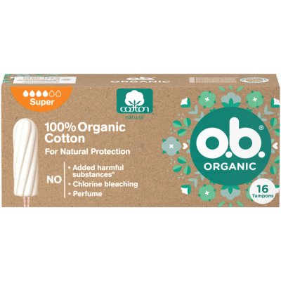 o.b.Organic Super Tampony z organické bavlny 16 ks – Zboží Mobilmania