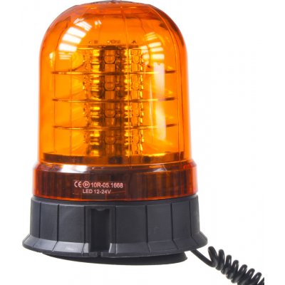 Stualarm LED maják, 12-24V, 24x3W oranžový, magnet, ECE R65