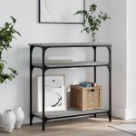 vidaXL Konzolový stolek šedý sonoma 75 x 29 x 75 cm kompozitní dřevo 11461.834043 – Hledejceny.cz
