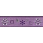 Impol Trade Samolepící bordura květy fialovo-stříbrné 50012 5m x 5cm
