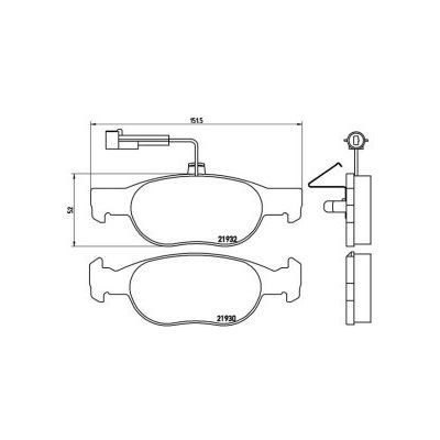 BREMBO sada brzdových destiček, kotoučová brzda P 23 113