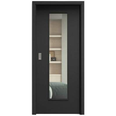Sapeli Elegant Komfort M55 posuvné černá grafit 100 x 197 cm Čiré sklo – Hledejceny.cz