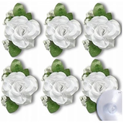 Dekorace auta, květiny, bílá barva – Zboží Dáma