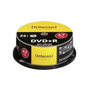 Intenso DVD+R 4,7GB 16x, cakebox, 25ks (4111154)