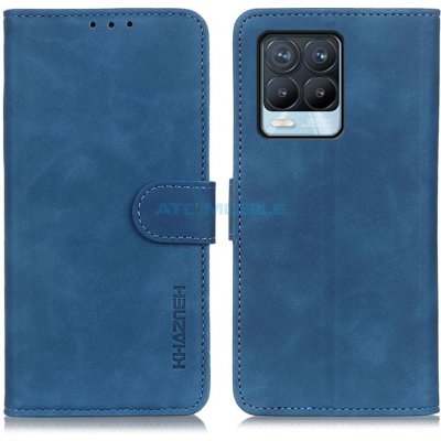 Pouzdro Shield4U Realme 8, 8 Pro Retro Texture otevírací modré – Zbozi.Blesk.cz