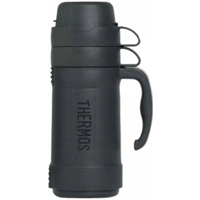 Thermos Skleněná termoska se dvěma šálky 1 l Black 2021