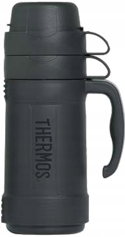 Thermos Skleněná termoska se dvěma šálky 1 l Black 2021