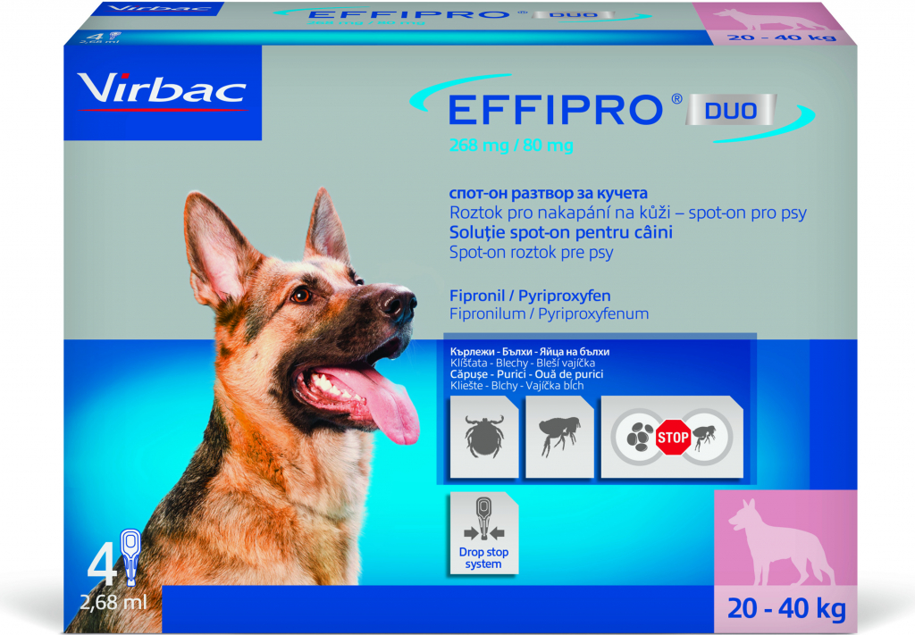 Effipro Duo Spot-on Dog L 20-40 kg 4 x 2,68 ml